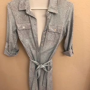 J. McLaughlin button down dress with tie.